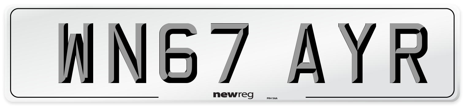 WN67 AYR Number Plate from New Reg